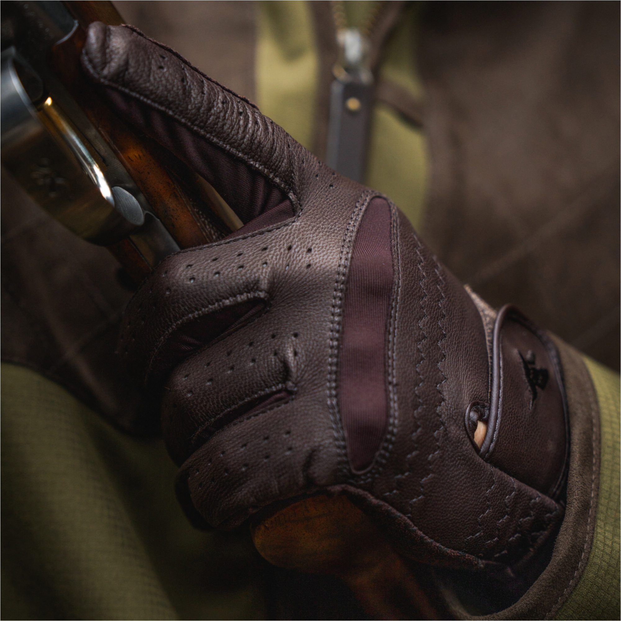 2025 Seeland Mens Aim Shooting Gloves 40437 - Chocolate Torte